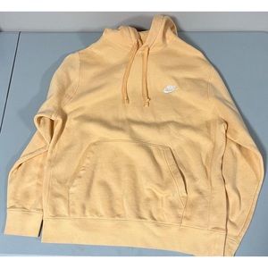 Nike Logo ‘Orange Chalk’ Fleece Pullover Hoodie Sweater Sweatshirt Top Size M